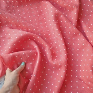 Material 100% In prespalat - Mini Dots Coral