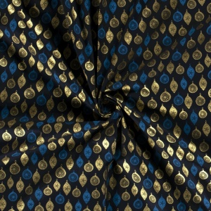 Material bumbac Craciun - Christmas Balls Navy - Img 3