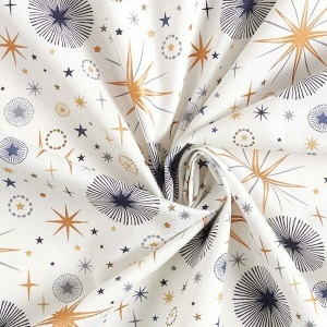 Material bumbac Craciun - Constellations Ivory - Img 3