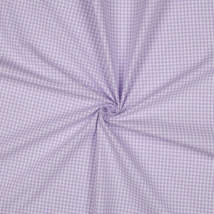 Material bumbac tesut yarn dyed - Vichy Lilac 2.7mm - Img 2