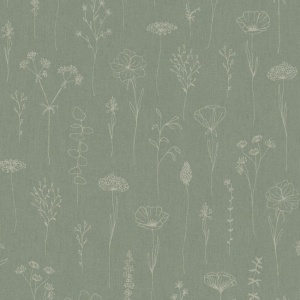 Material Canvas imprimat - Fine Florals Green