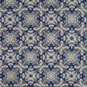 Material Canvas imprimat - Tiles Denim Blue - Img 3