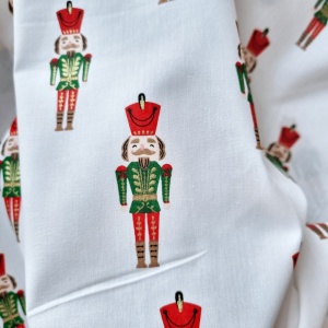 Material Craciun Poplin - Foil Nutcracker White - Img 3