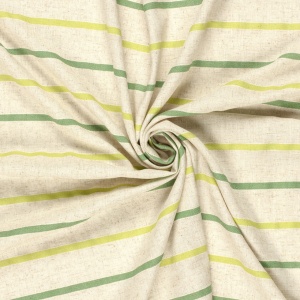 Material tesut din in si vascoza- Linen Stripe Lime green
