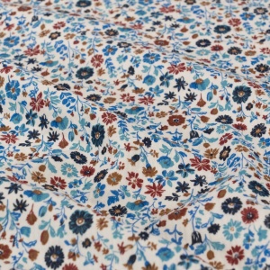 Muselina imprimata - Blue Spring Floral