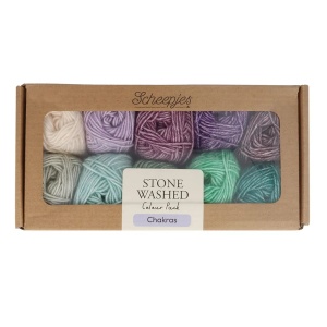 Pachet 10 sculuri x 25 gr - Scheepjes Stone Washed - Chakras - Img 2