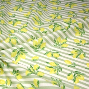Poplin premium imprimat - Limoni Almond