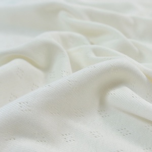 Tricot 100% bumbac - Pointoille Ecru - Img 2