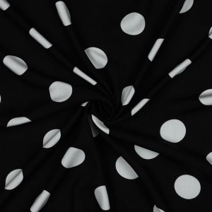Vascoza Imprimata digital- Big Polka Dots Black - Img 2