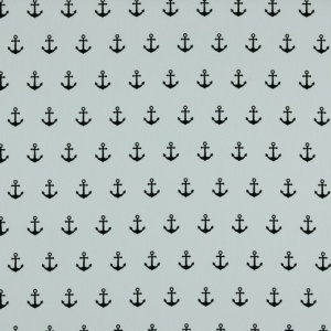 Bumbac imprimat - Anchor White Navy - cupon 80 cm - Img 2
