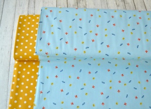 Bumbac imprimat - Dots Ocre - Img 3