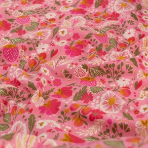 Bumbac imprimat - Fraise Jardin