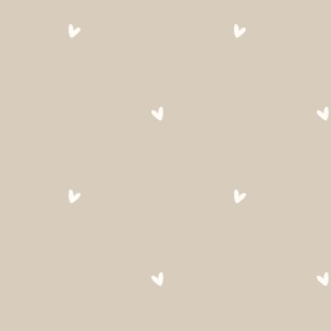 Bumbac imprimat - Rustic Hearts Beige