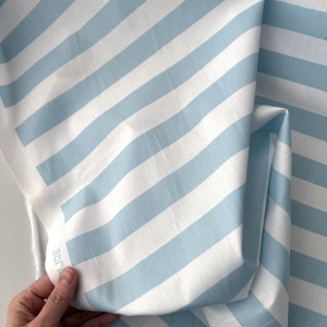 Cupon 1.25m - Poplin imprimat - Stripe Blue/White 2.5 cm - Img 2