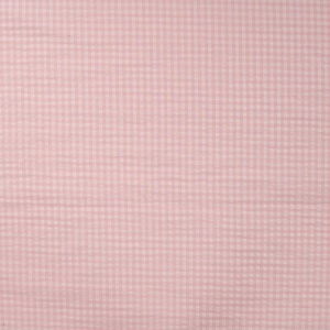 Cupon 15cm - Bumbac gofrat Seersucker cu carouri Vichy - Nude Pink - Img 3