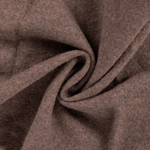 Cupon 68 cm - Tesatura din lana fiarta - Dark Brown Melange - Img 3