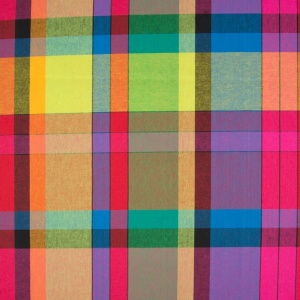 Cupon 70 cm - Material tesut in carouri - Madras Checks Rainbow - Img 5
