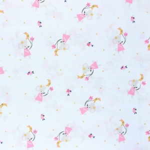 Cupon 70cm - Bumbac imprimat - Misty Blanc - Img 3