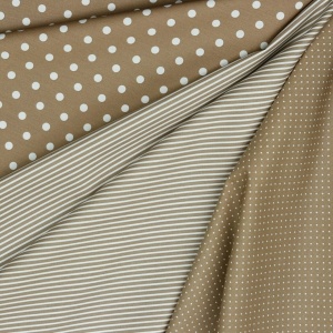 Cupon 85 cm - Bumbac imprimat - Petit Dots Taupe - Img 3