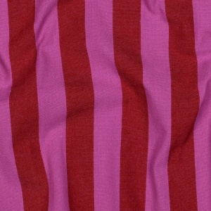 Cupon 90cm - Material bumbac prespalat in dungi Yarn Dyed - Red Fuchsia