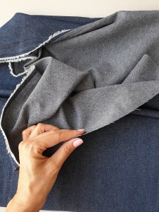 Denim uni subtire 200 gr/mp - Dark Blue - Img 3