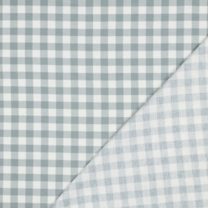 Finet de bumbac in carouri - Gingham Old Green - Img 3