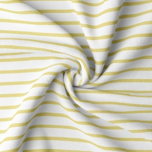 Jerse de bumbac - Breton Stripes Vanille - cupon 95cm