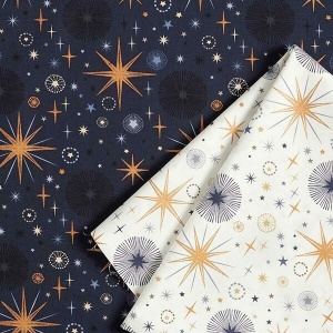 Material bumbac Craciun - Constellations Ivory - Img 4