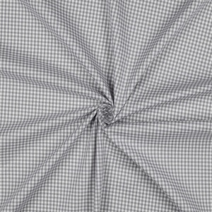 Material bumbac tesut yarn dyed - Vichy Grey 2.7mm - Img 2