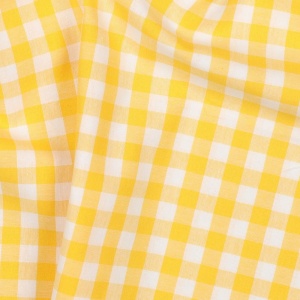 Material bumbac tesut yarn dyed - Vichy Yellow 10mm
