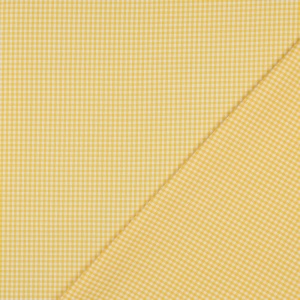 Material bumbac tesut yarn dyed - Vichy Yellow 2.7mm - Img 3