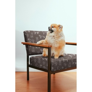 Material Canvas - Dogs Ecru-Green - Img 3