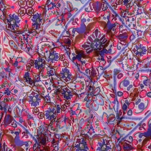 Material matlasat din voal de bumbac - Patchwork Blue