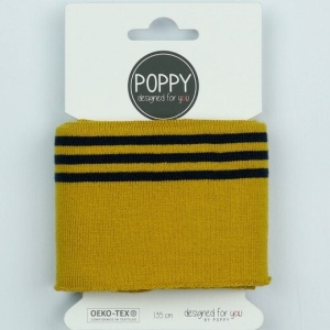 Material pentru mansete - Ochre-Navy 135x7 cm