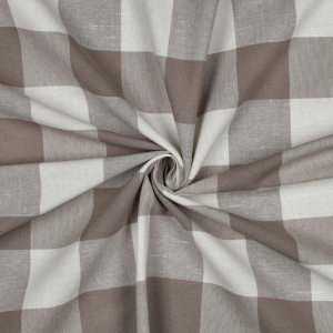 Material tesut yarn dyed - Checks Beige