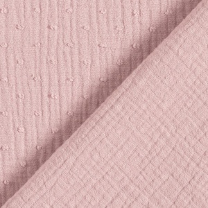 Muselina din bumbac - Dobby Pink - Img 3