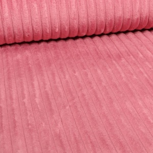Plush Minky Stripes - Coral Rose