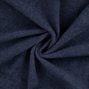 Polar fleece din lana merinos 100% – Navy Melange - Img 3