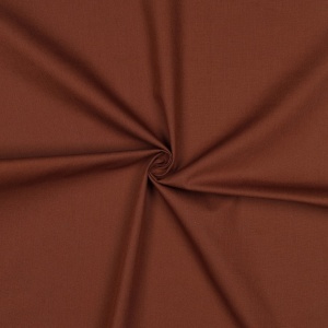 Poplin bumbac uni - Dark Cognac - Img 2