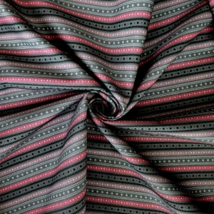 Poplin imprimat - Bisou Stripes Green - cupon 58cm - Img 2