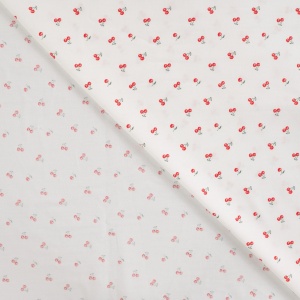 Poplin imprimat - Mini Cherry Ecru - Img 3
