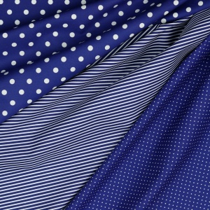 Poplin imprimat - Petit Stripe Cobalt - Img 2