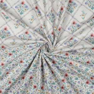 Poplin premium digital - Garden Lattice White - Img 4