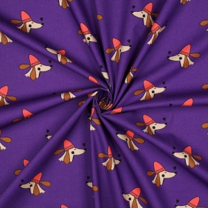 Poplin premium imprimat - Dogs Purple - Img 2