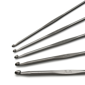 Set de 5 crosete metalice Prym, 2.5 - 5 mm - argintiu