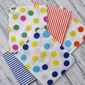 Set Fat Quarter 5 bucati - Dots and Stripes 2723-00