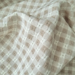 Tesatura bumbac Jacquard- Vichy Checks Sand
