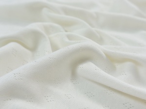 Tricot 100% bumbac - Pointoille Ecru - Img 3