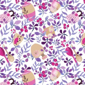 Bumbac imprimat digital - Mediteranean Pink