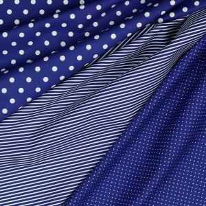 Bumbac imprimat - Dots Cobalt - Img 2